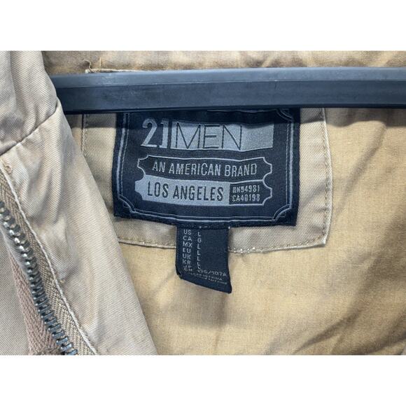 21 Men Brown Utility Worker wear Jacket All American Brand Size L - Picture 6 of 16
